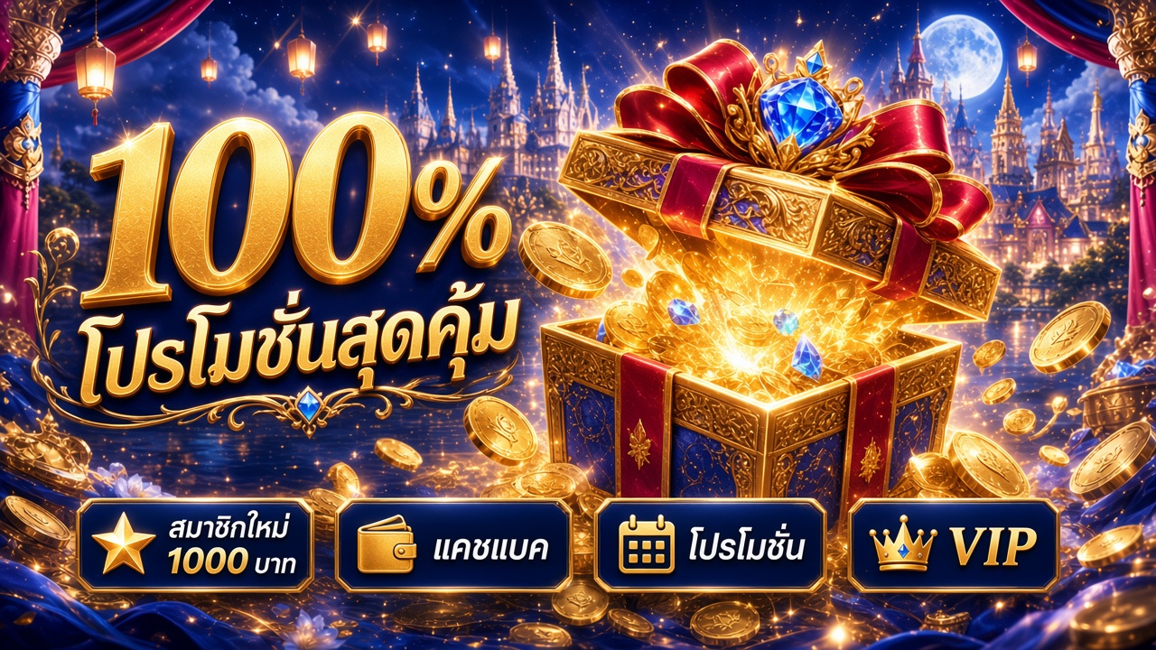 โปรโมชั่นสุดคุ้ม โบนัส 100%